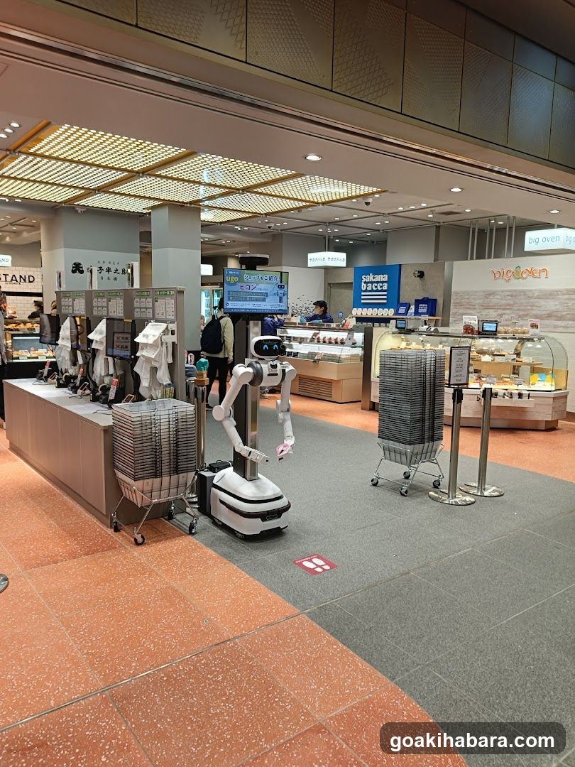 Robot in a modern food court