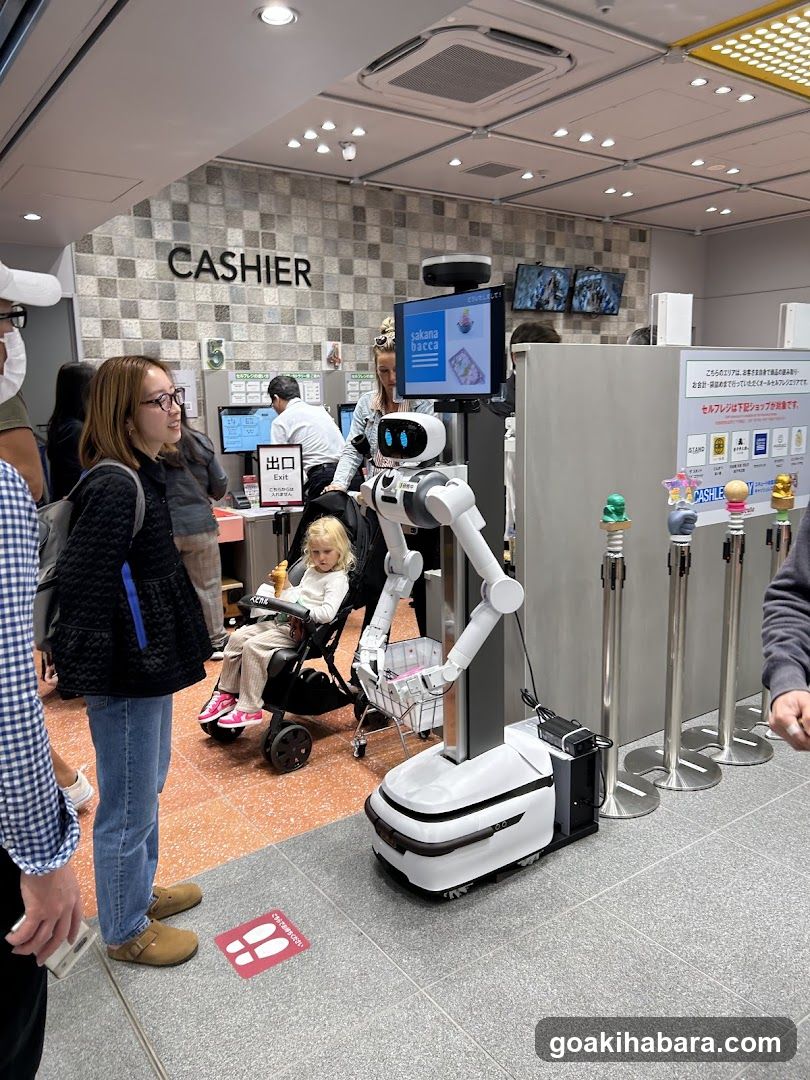 Cashier Area with Robot Assistant