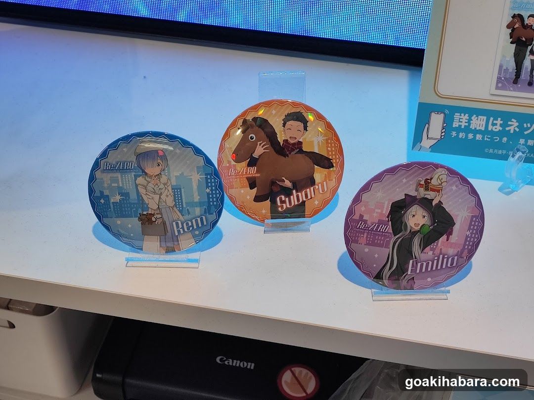 Re:Zero Merchandise Display
