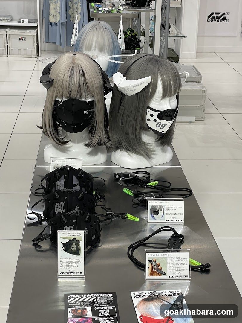 Cosplay Mask and Wig Display