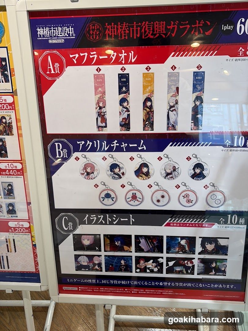 Shinobu City Revival Gashapon Display