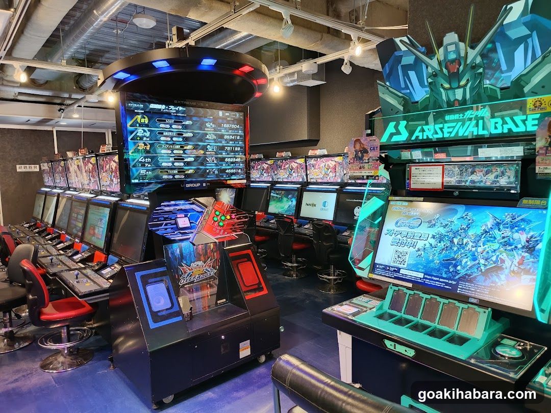 Arcade Interior with Gundam and Yu-Gi-Oh Machines