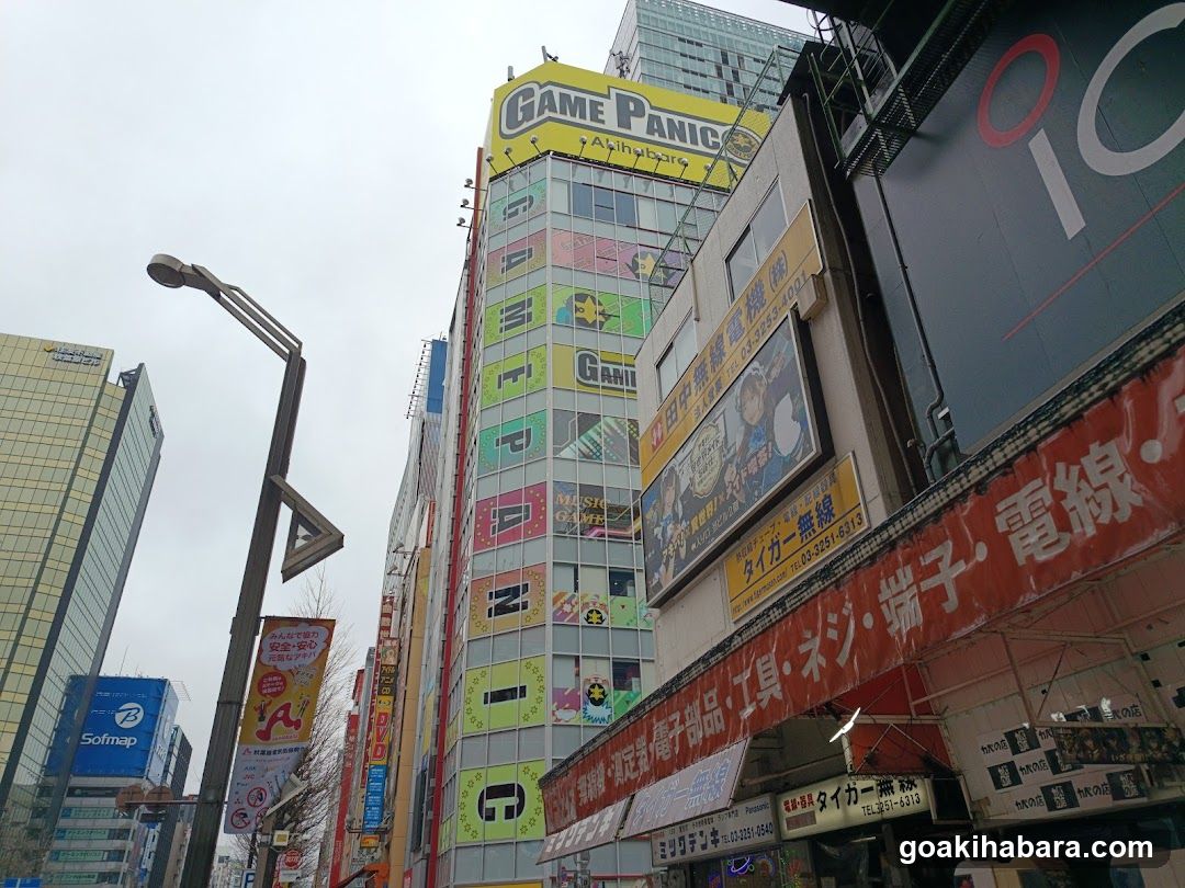 Urban Street Scene with Storefronts and Signage