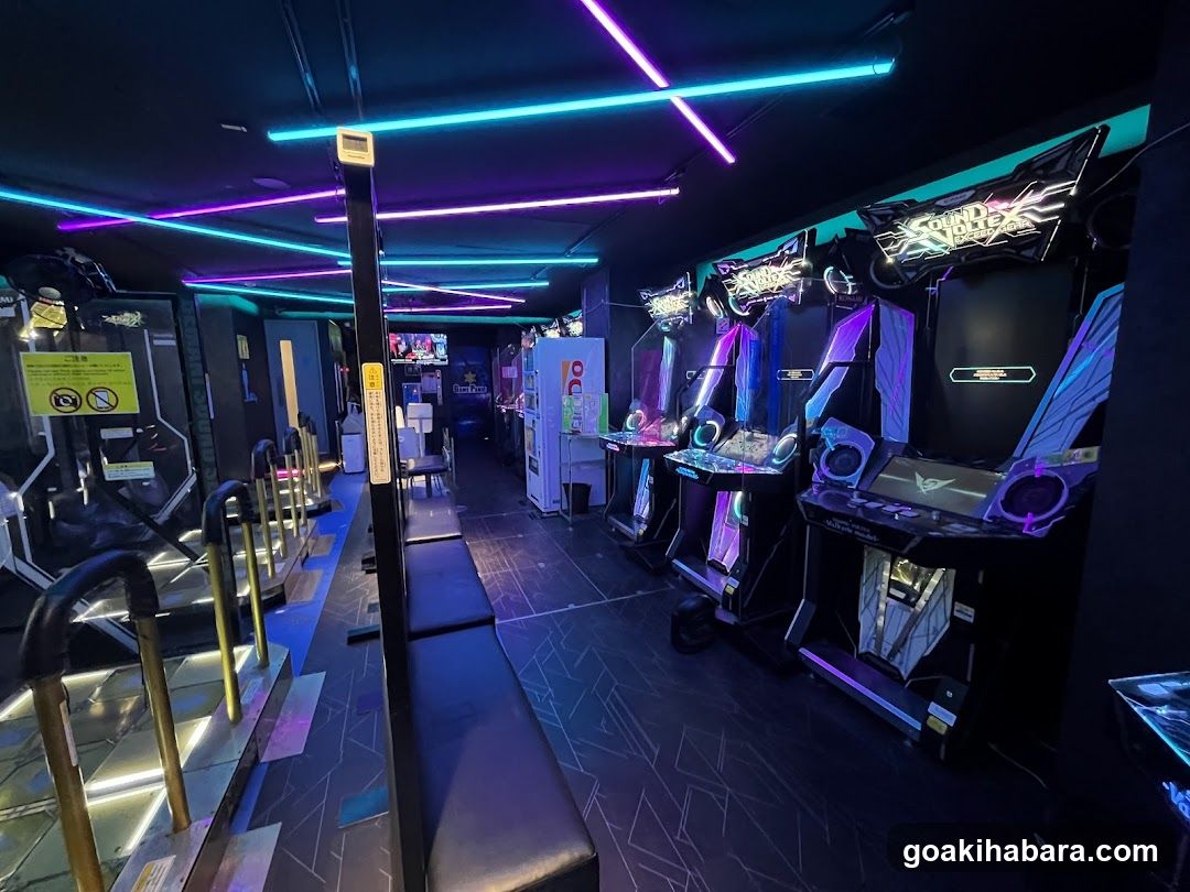 Arcade Interior with Neon Lighting