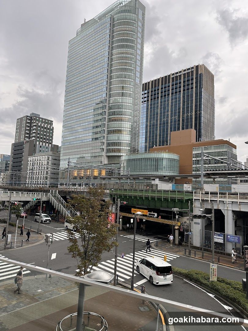 Urban Street Scene with High-Rise Buildings