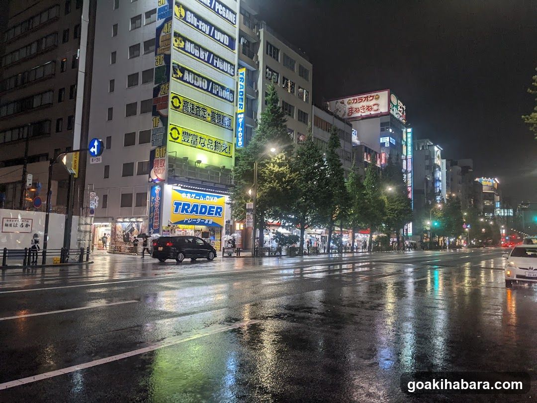 Night street scene in Japan