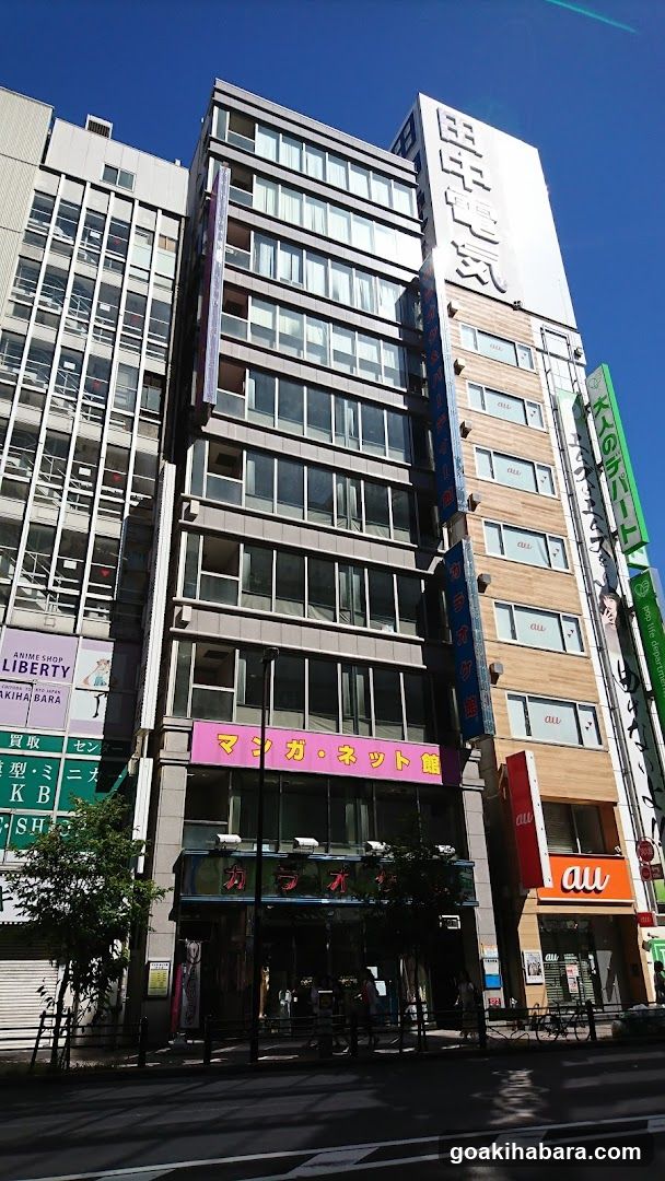 Urban Street Scene with Buildings and Signage