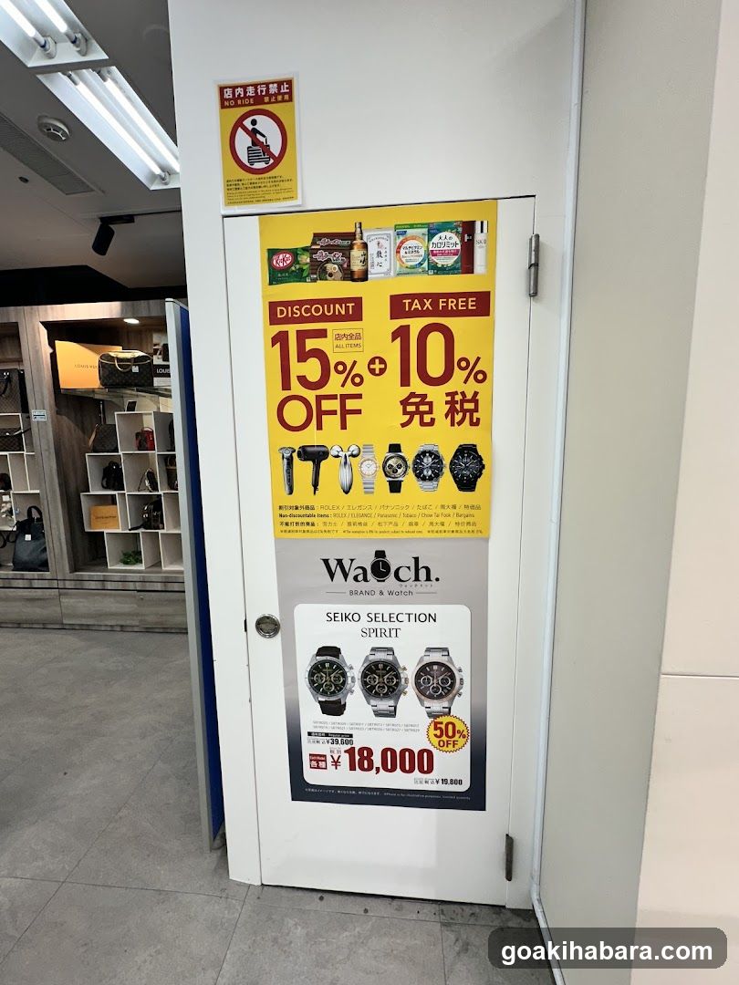Watch Store Door Ad