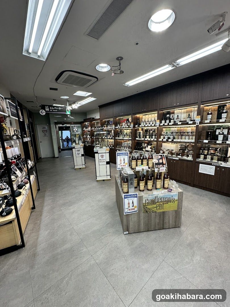 Interior of a liquor store