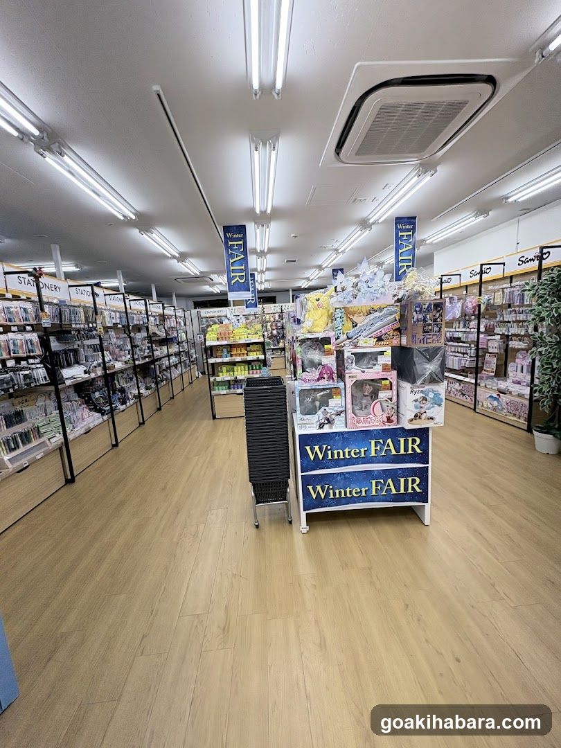 Stationery Store Interior with Winter Fair Display