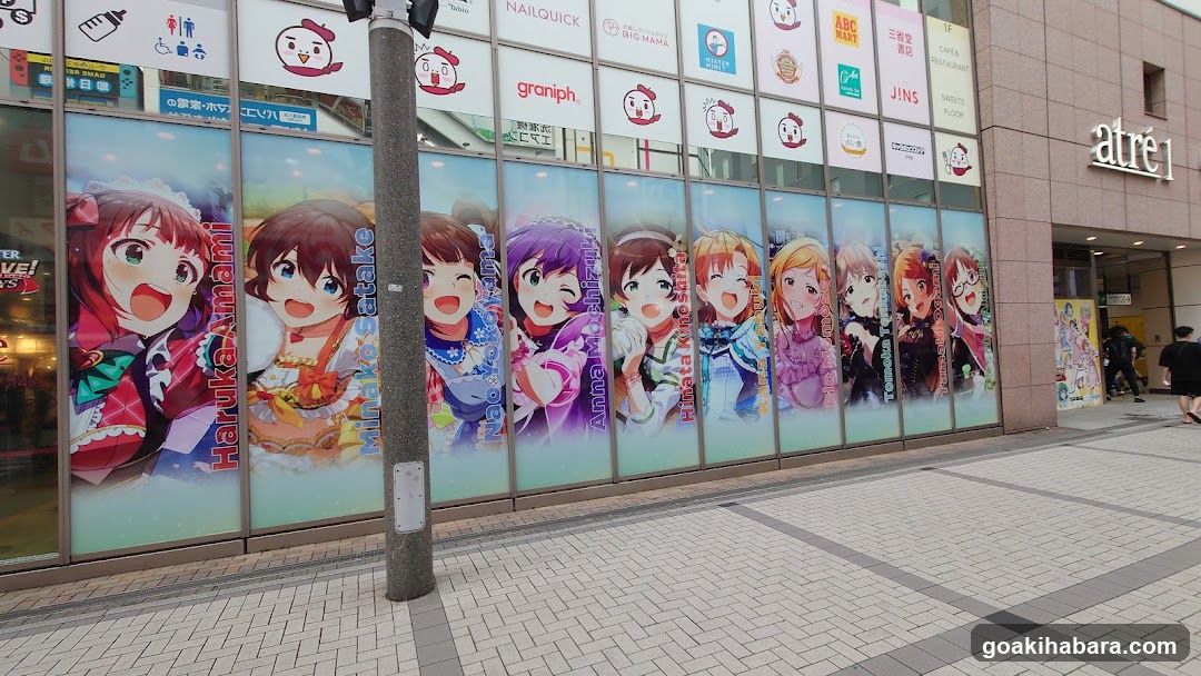 Anime-themed storefront display
