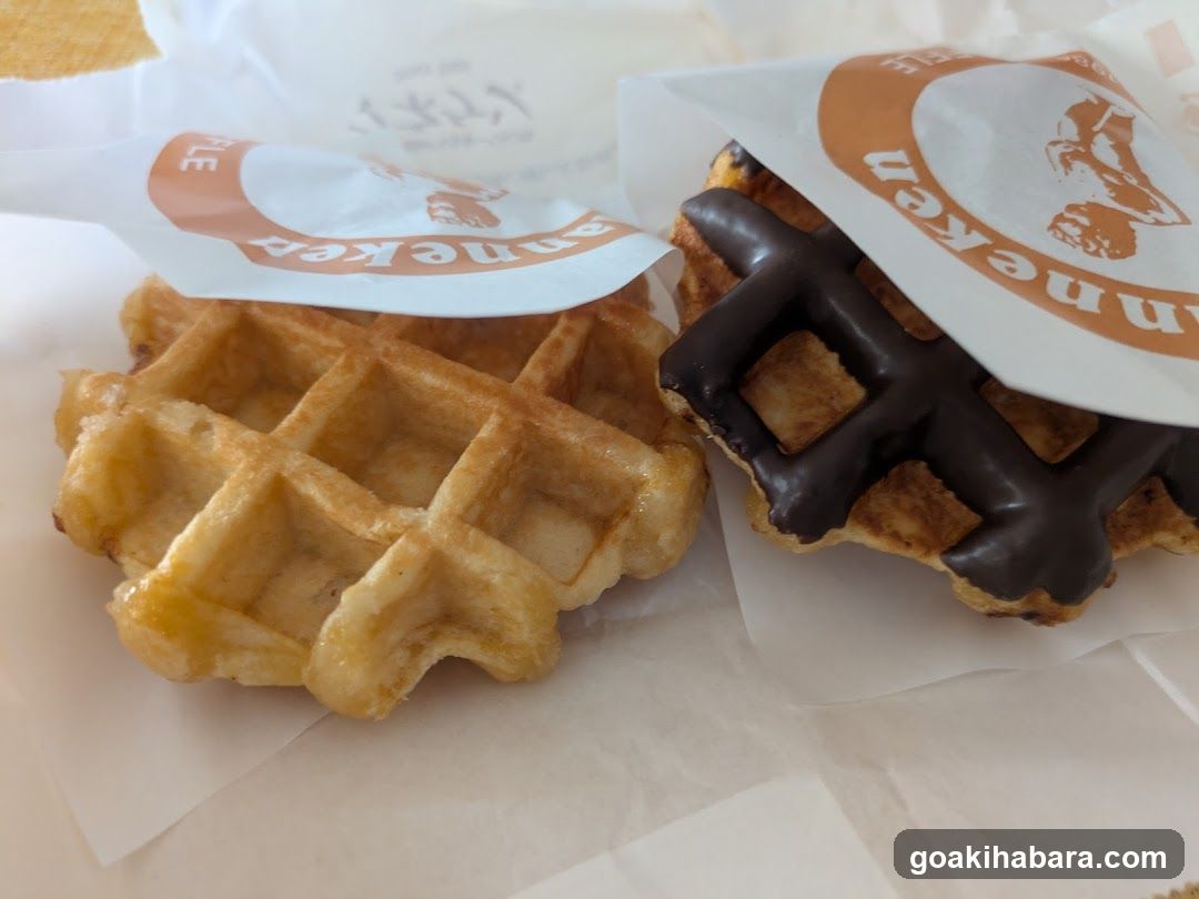 Waffles with Chocolate Drizzle