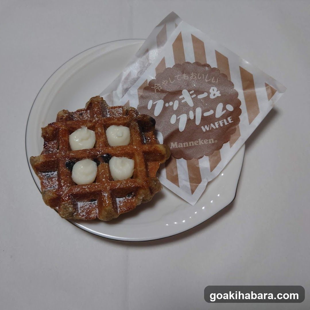 Waffle with Cream and Cookie