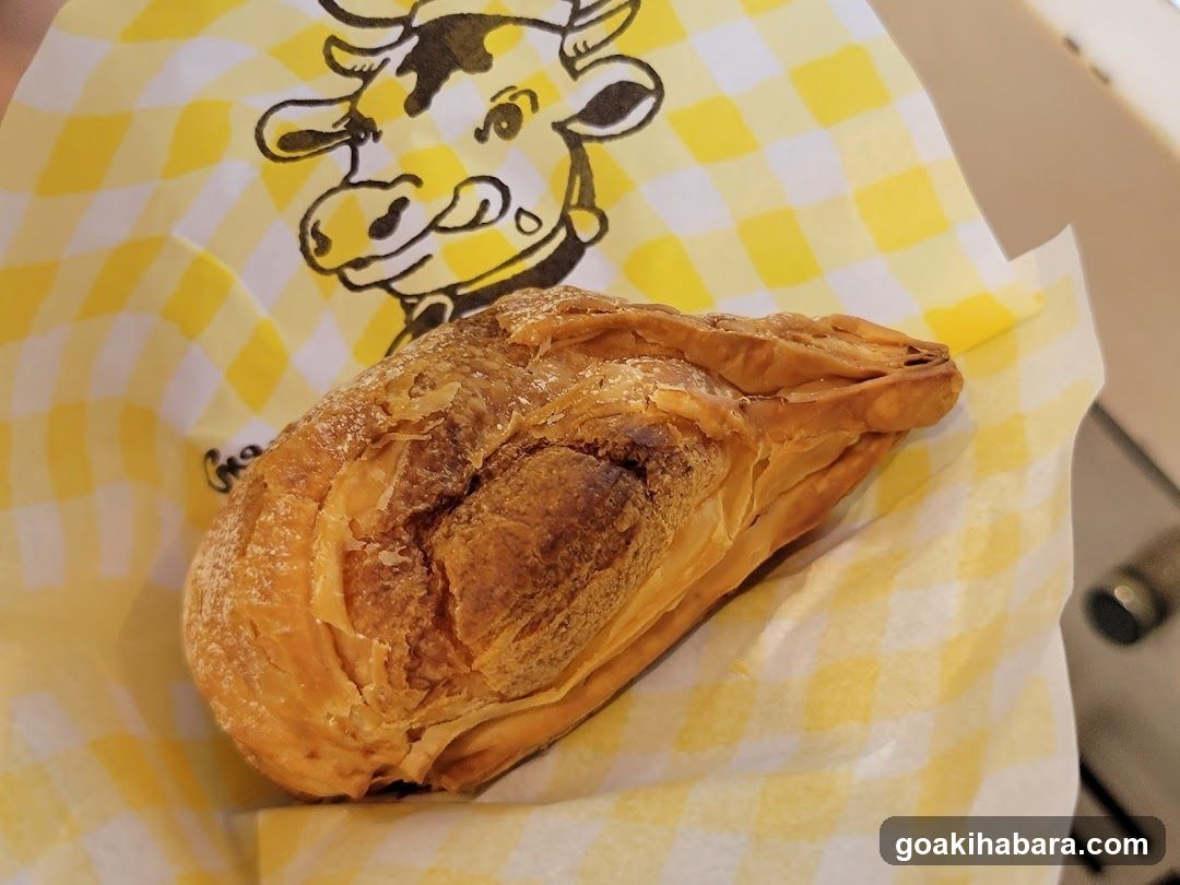 Pastry in checkered paper