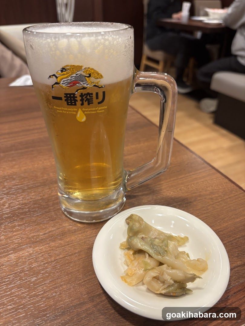 Beer and Pickled Vegetables