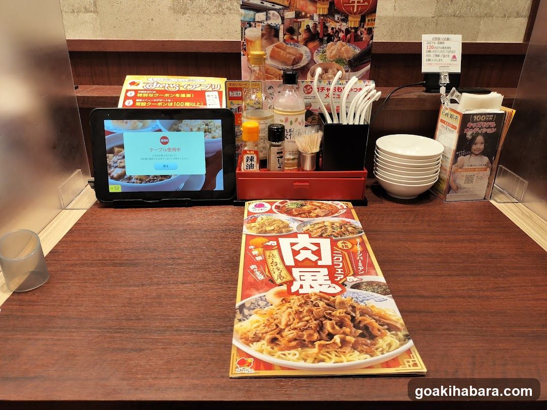 Ramen Shop Table Setup
