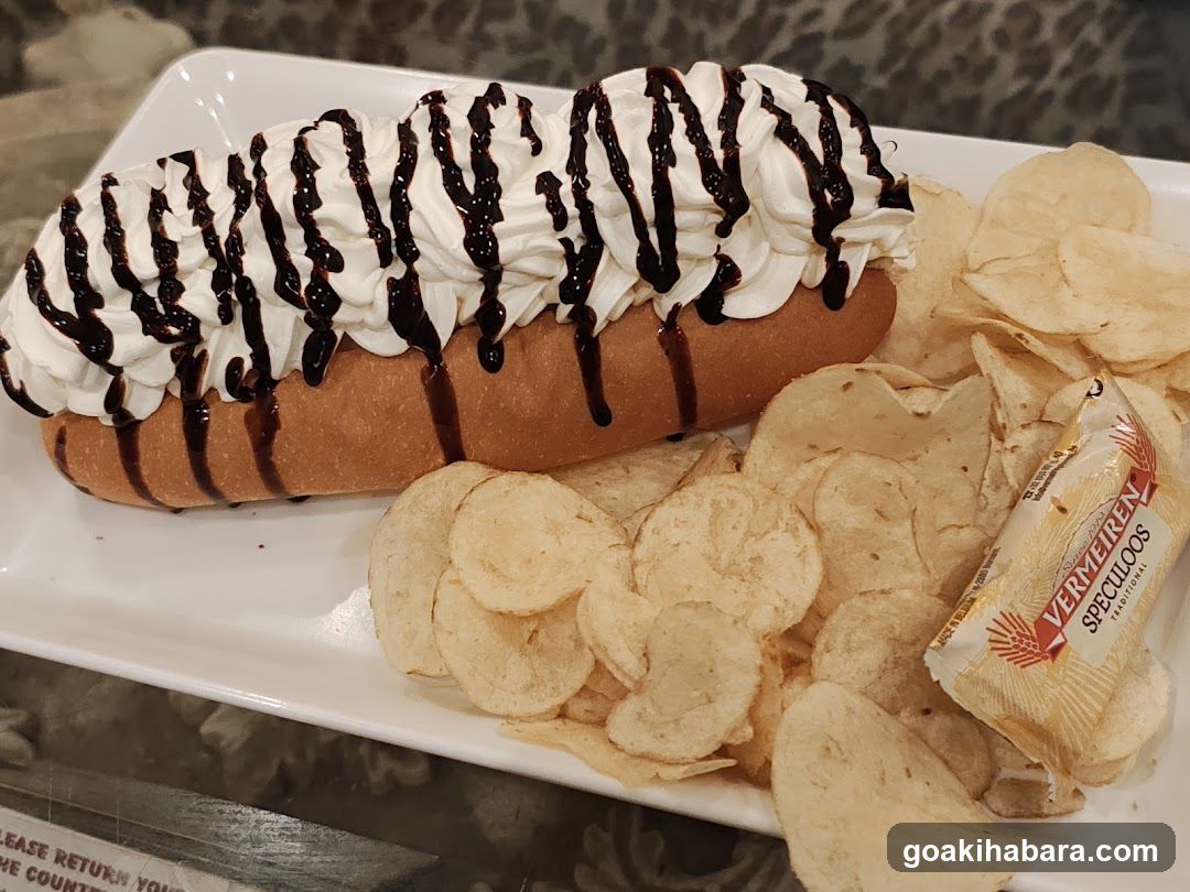 Chocolate Filled Donut with Chips
