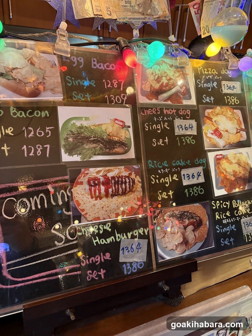 Food Menu Board with Prices and Images