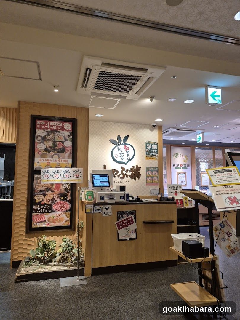 Restaurant Interior with Counter and Posters