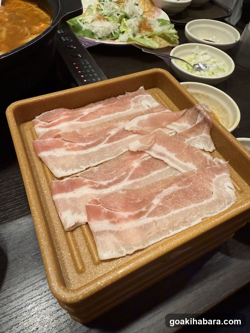 Sliced Meat on Griddle Tray
