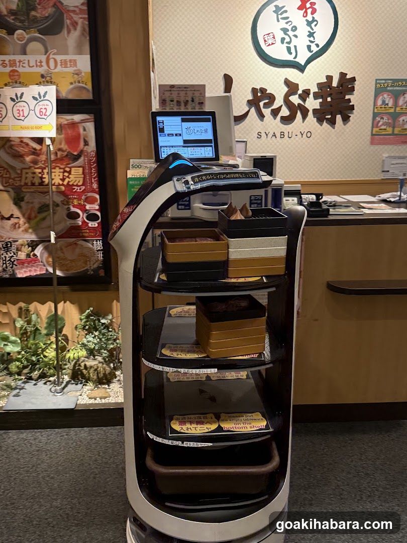 Shabu-You Restaurant Interior with Delivery Robot