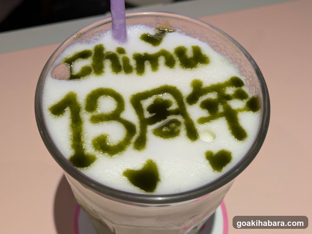 Matcha Latte with Custom Art