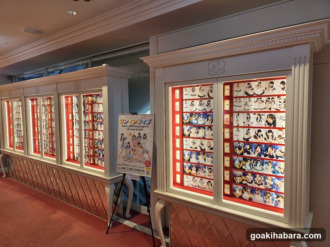 Exhibition Display Case with Character Posters