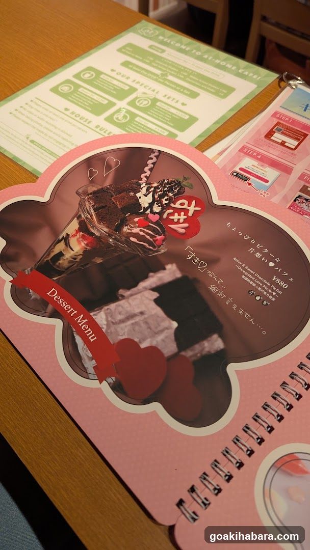 Dessert Menu and Welcome Card