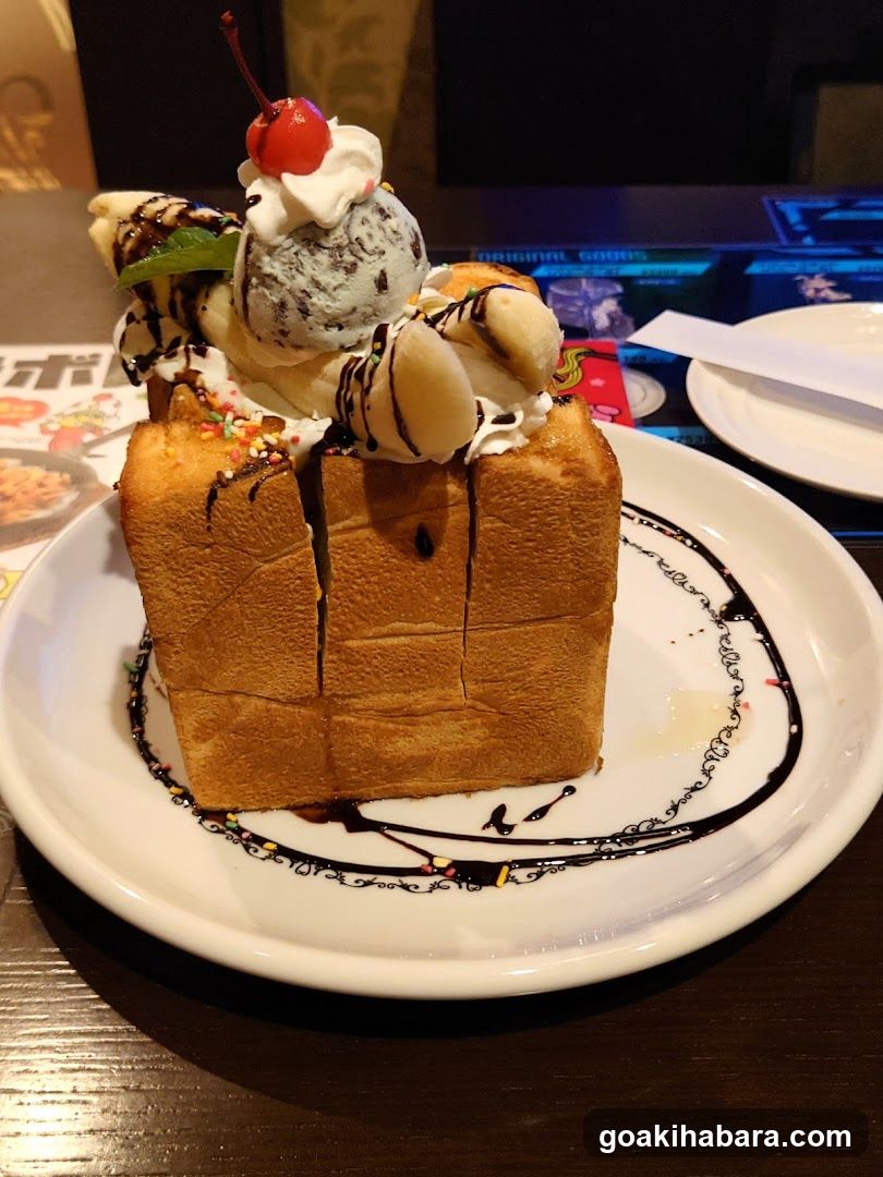 Banana Bread Dessert with Ice Cream