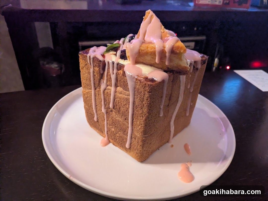 Pink Drizzled Toast Cake