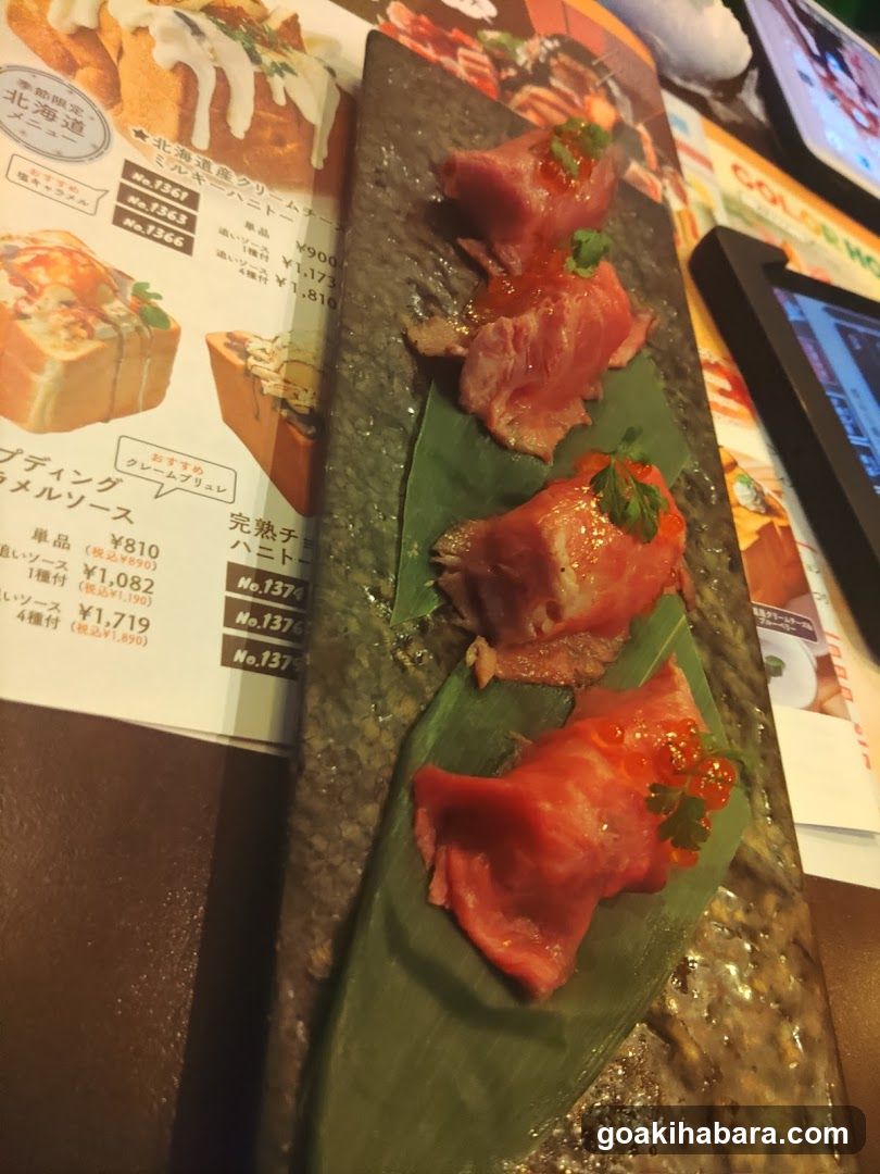 Sashimi Plating with Menu
