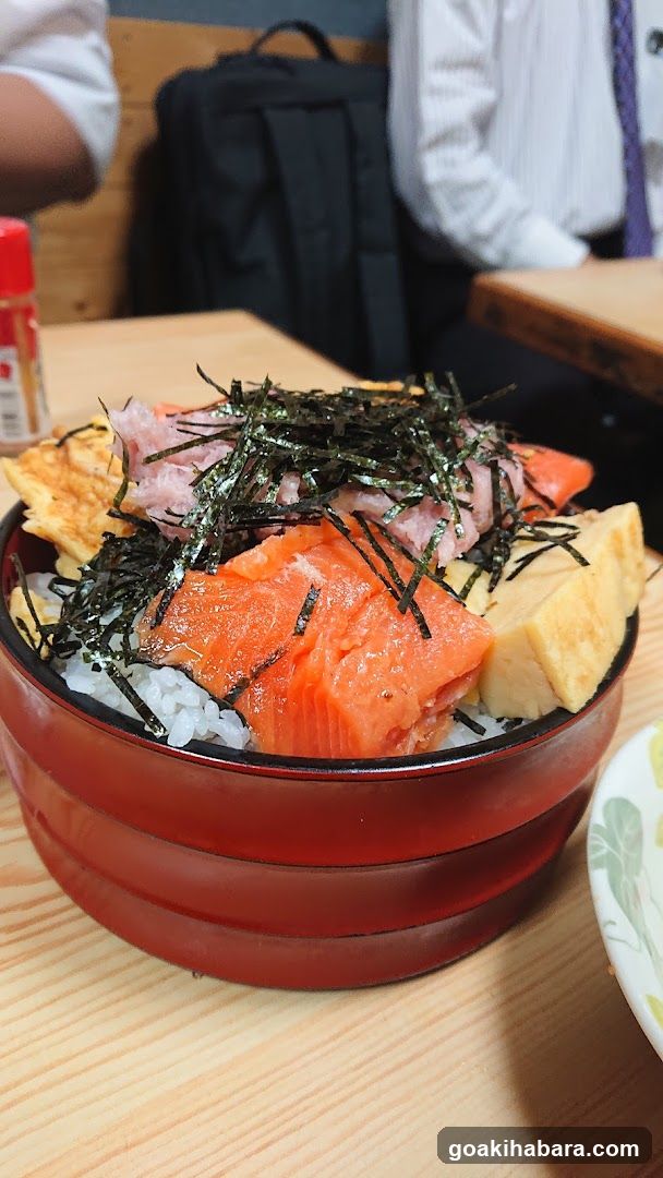 Salmon Rice Bowl with Tofu and Nori
