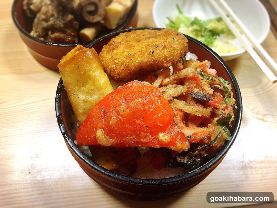 Bowl of Japanese-style rice with toppings