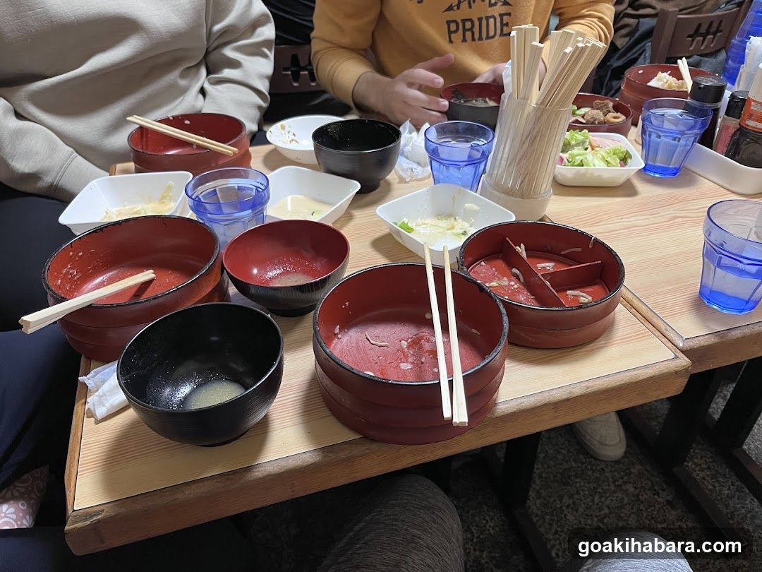 Dining Table with Bowls and Chopsticks