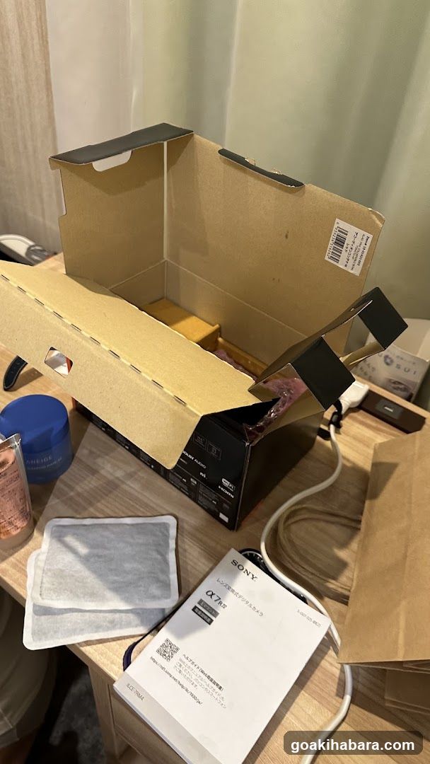 Unboxing Sony Alpha Camera on Desk