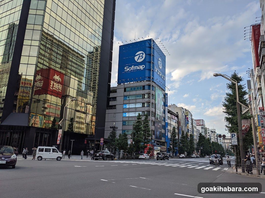Urban Street Scene with Sofmap Building