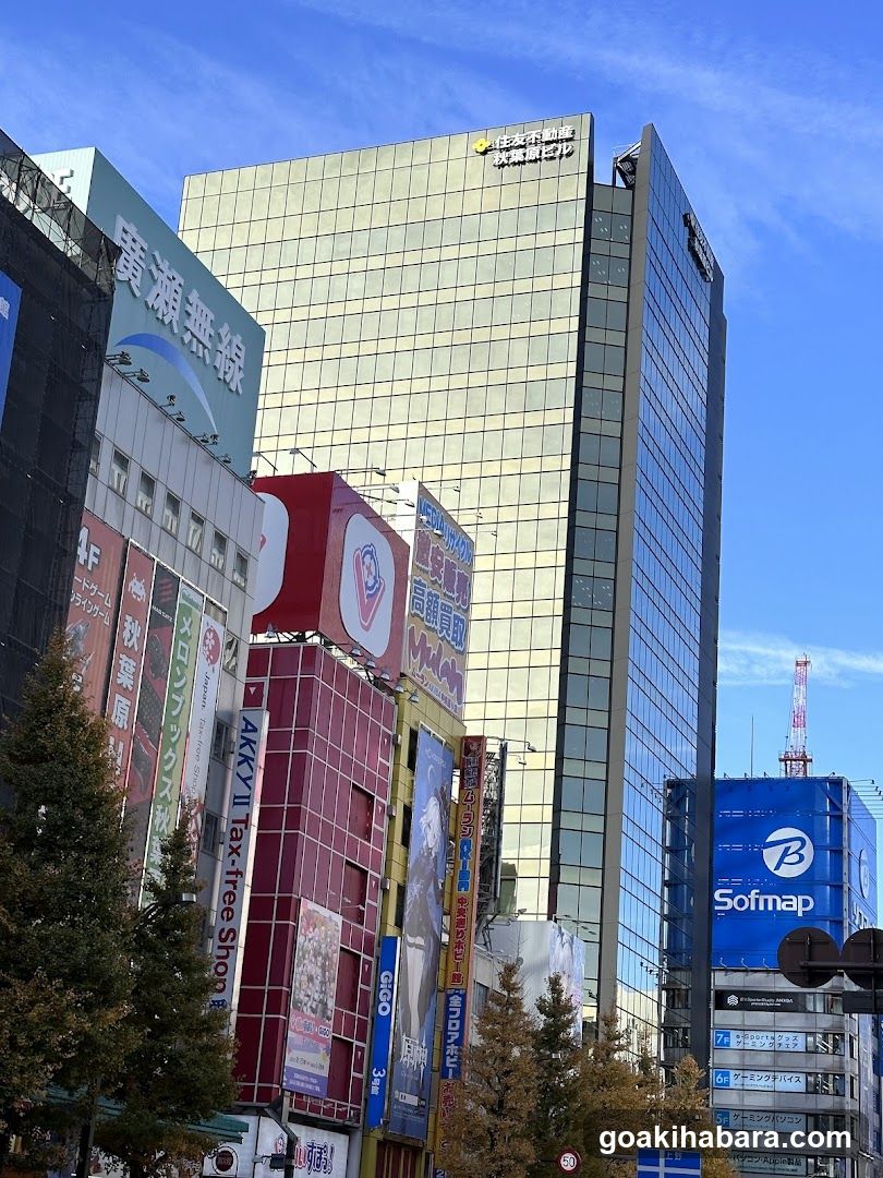 Urban Street Scene with Buildings and Signage