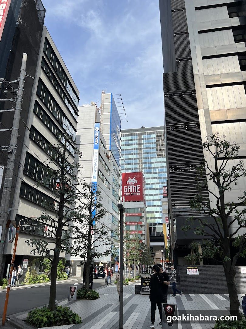 Urban Street Scene with Game Store Signage
