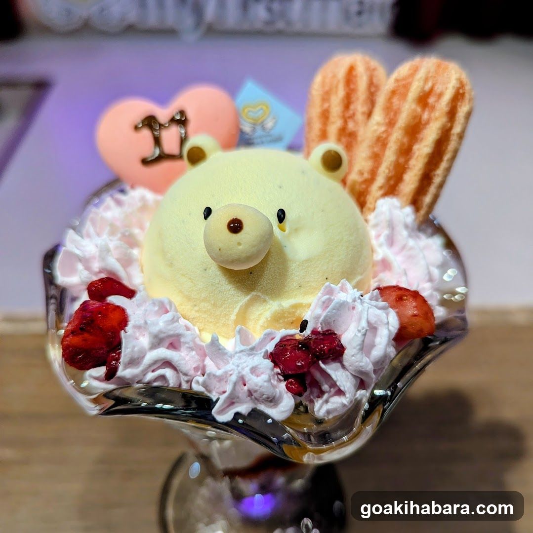 Cute Bear Ice Cream Dessert
