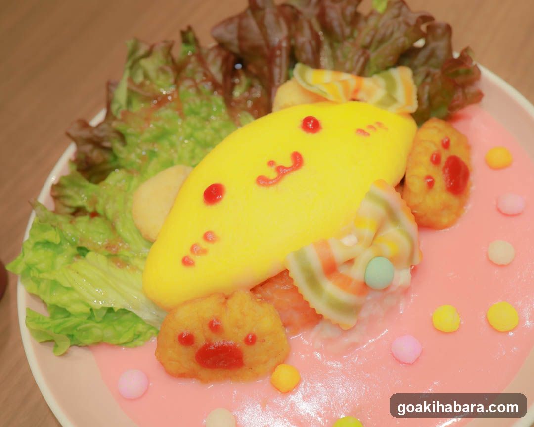 Cute Food Platter with Pom Poni Character
