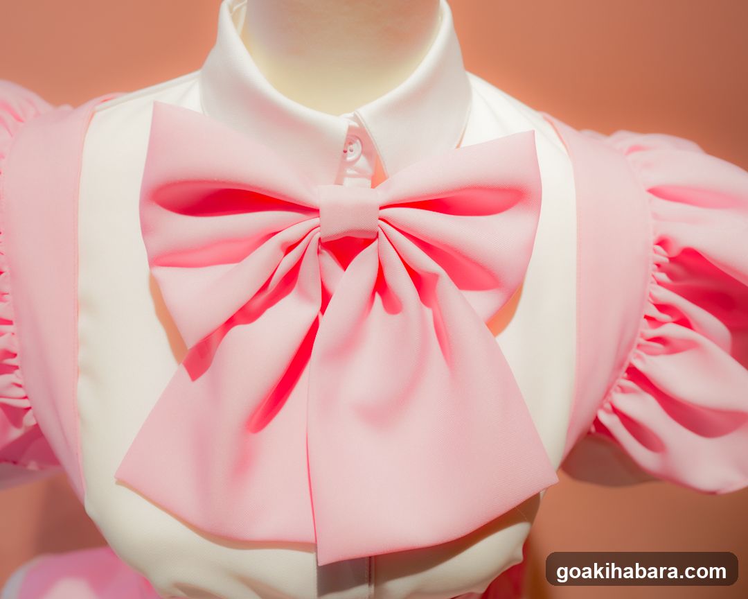 Pink Bow Tie on Mannequin