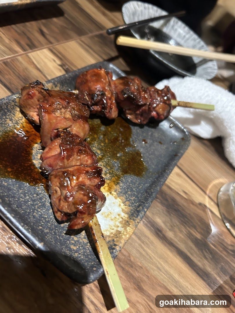 Grilled Meat Skewers on a Plate