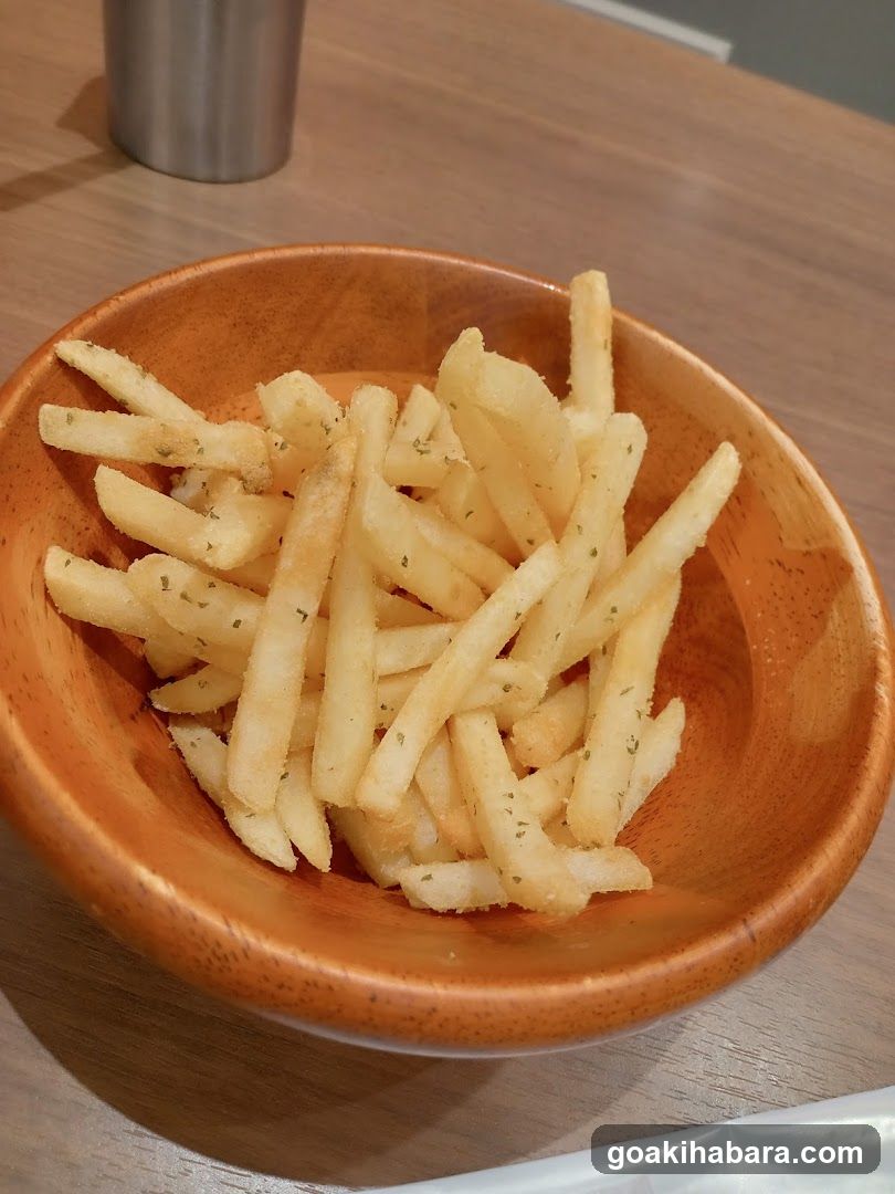 Wooden Bowl of French Fries