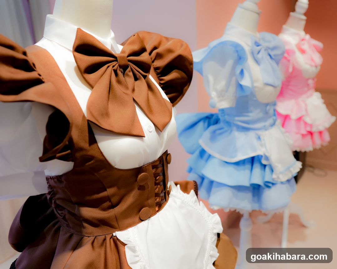 Mannequins in colorful dresses
