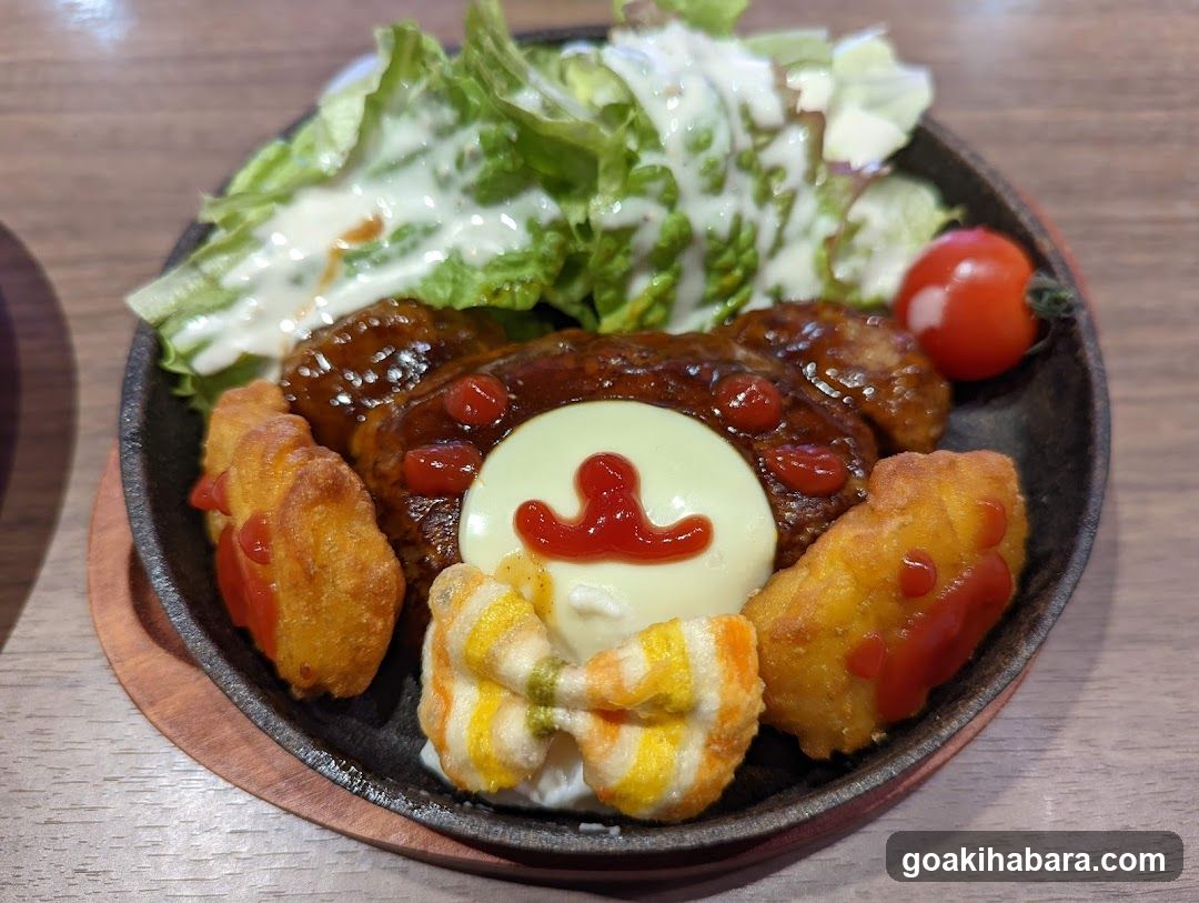 Sizzling Steak with Salad and Fries