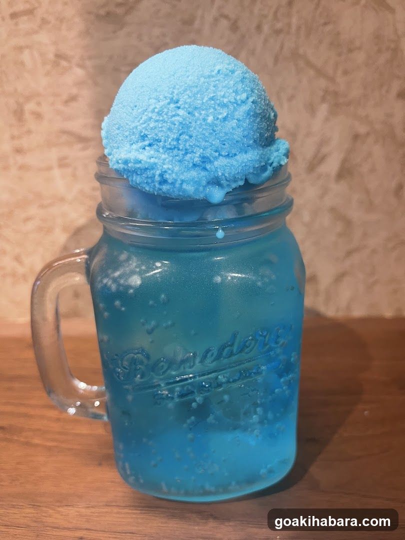 Blue Dessert in Mason Jar