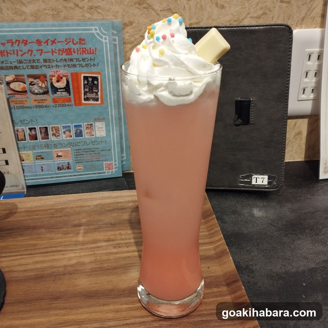 Pink Drink with Whipped Cream and Sprinkles