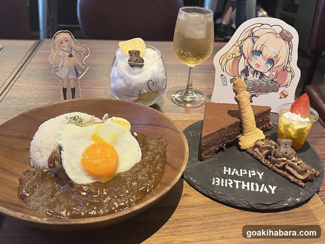Birthday Meal with Anime Merchandise