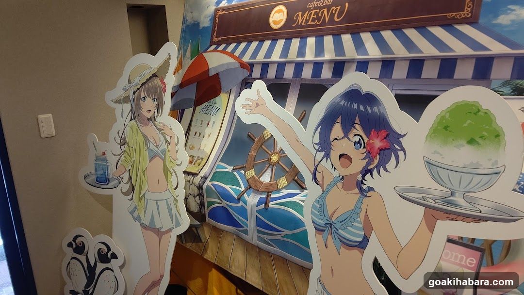 Anime-style Cafe Cutout Display