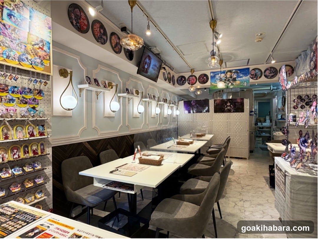 Anime-themed restaurant interior